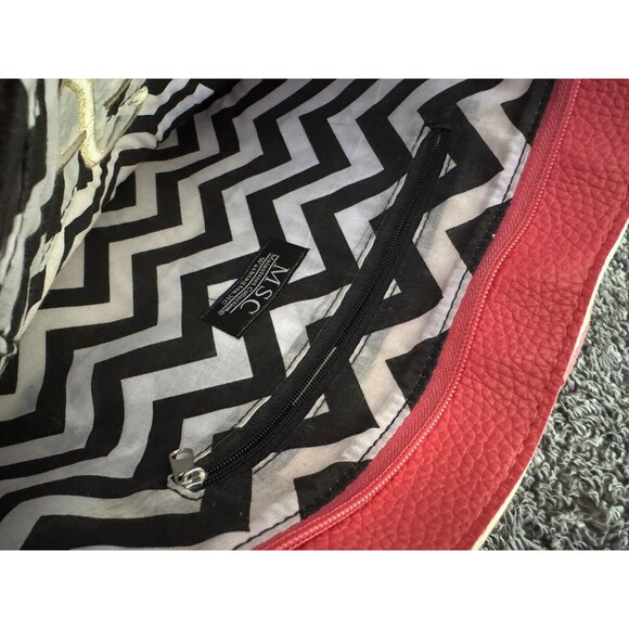 "P" Monogram New MSC Tote Bag Large Coral Initial Cursive Gold P - Picture 4 of 5